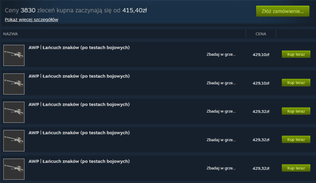 Strona na rynku steam z AWP | Printstream