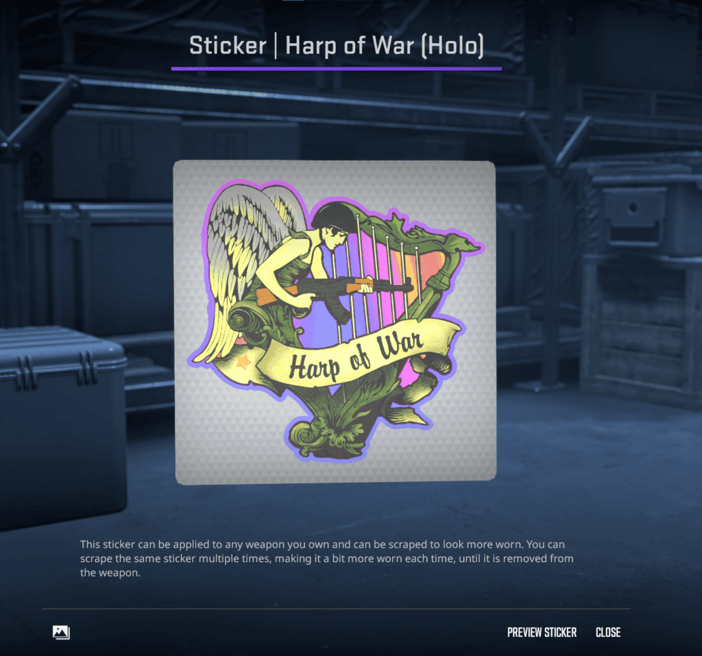 naklejki cs2 harp of war