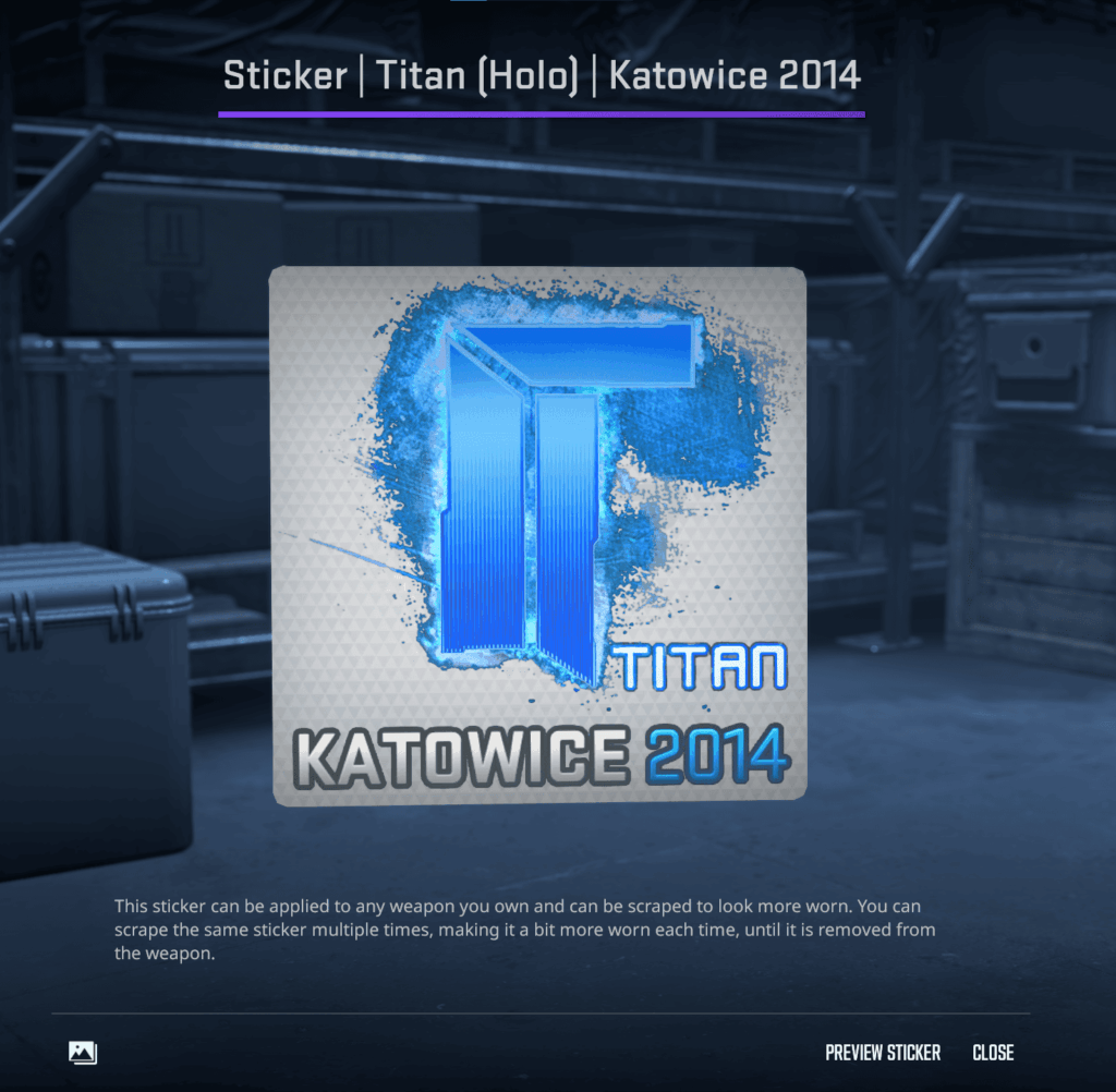 titan holo naklejki cs2